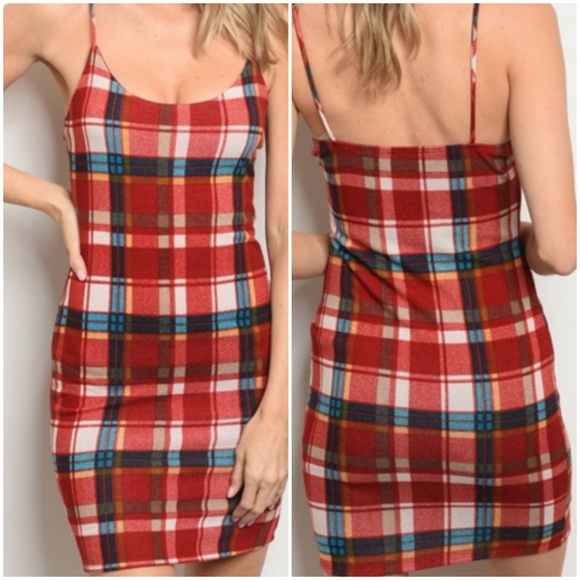 Dresses & Skirts - Plaid Slip Dress